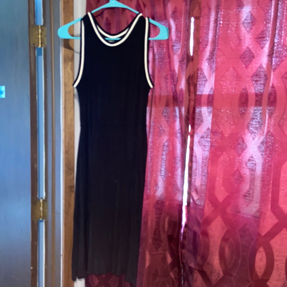 black and white skater dress